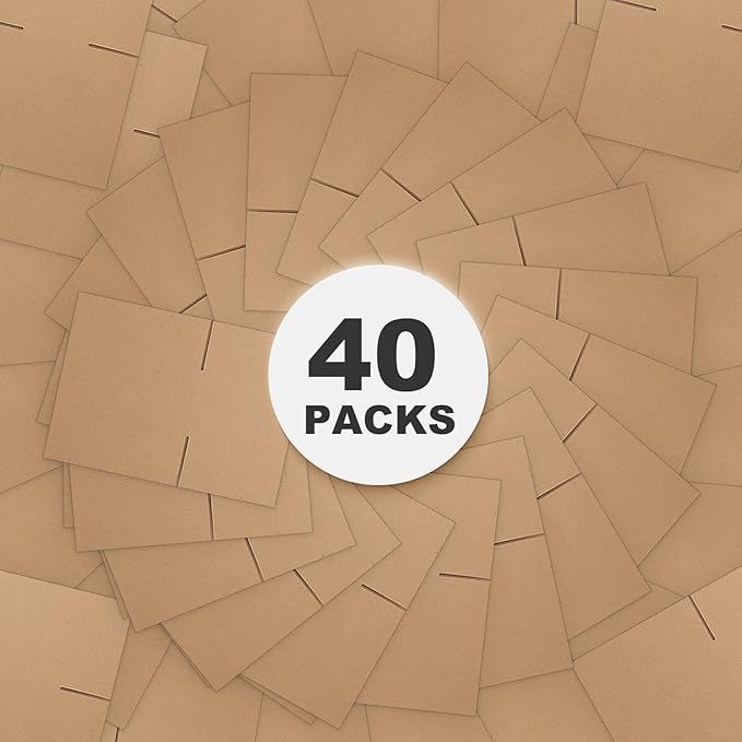CRUGLA 40 Packs 7x5x5 Shipping Boxes Corrugated Cardboard Boxes Mailers Shipping Box for Business