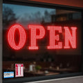 41" x15" Large LED Open Signs for Business Super Bright Unique Design Red Open Sign with Hanging Installation for Window Stores Bar Hotel Retail Shops Salon Restaurant Office