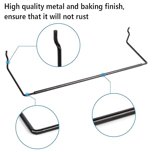 Paper Towel Holder for Pegboard, Extendable, Fit Any Standard Pegboard, 2 Packs, Black