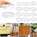 Bed Risers 1 inch, 2 inch, 3 inch, 4 inch Heavy Duty, Adjustable Furniture Riser for Table Desk Couch Sofa Chair Recliner Leg Frame Dorm, Stackable Bed Raisers Blocks (White 4 Pack, 1+1+1 inch)