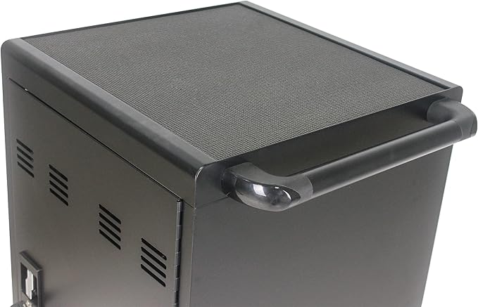 Laptop and Tablet Charging Cart, 35 Unit Device Mobile Charging Station for Chromebook, Tablet, Laptop, with Charging Port Screen Size Up to 16.3", Suitable for Office, Classroom, etc (Black)