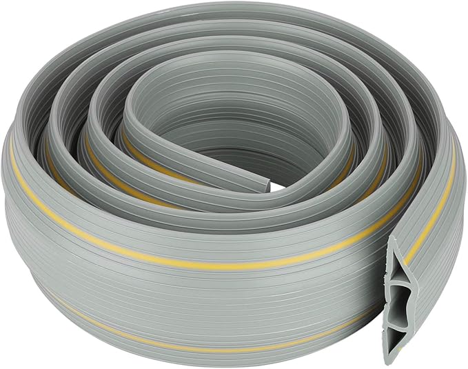 AGPTEK Heavy Duty Floor Cable Cover Cable Protector, 6.5 Ft Floor Cord Protector 3 Channels Floor Cord Cover (Mid Channel 0.93") Contains Cords, Cables and Wires, Good for Office, Home, or Outdoor