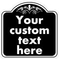 Custom Indoor/Outdoor Aluminum Weatherproof Metal Sign, Modern Minimalist Style, Black, 14*14 Inch, Customize for Office, Business, Workplace, Home, Delivery Signs