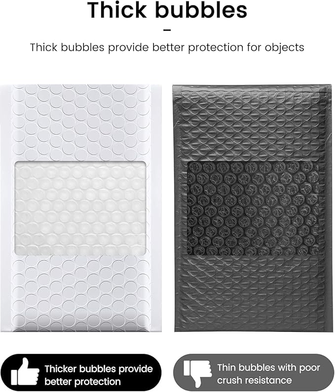 GSSUSA White Bubble Mailers 4x8 Inches 19200 Pack, Usable Size 4X7" Bubble Envelopes for Small Business, 1Pallet Padded Envelope, Shipping Mailers, Packaging Bags, Mailing Envelopes, Shipping Supplies