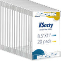 KSacry 20 Pcs Acrylic Sign Holder 8.5 x 11, Vertical Wall Mount Sign Holders with 3M Adhesive, Clear Plastic Frames Paper Display Sign Holders for Office, Home, Store, Restaurant - No Drilling