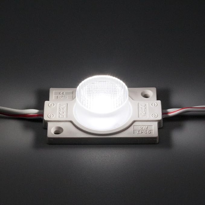 LED Module 12V with Lens 6500K 2.0W for Light Box with Tape Adhesive Back (20pcs Pack)
