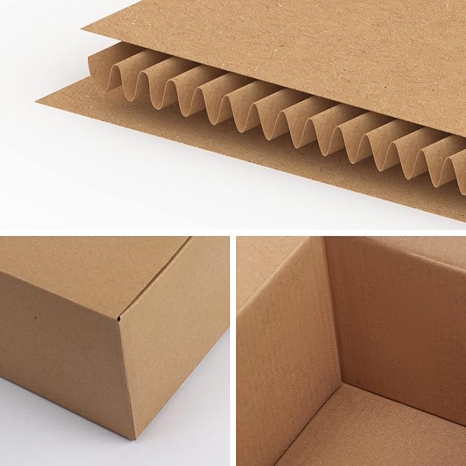 Edenseelake 40 Pack 8x8x4 inches Shipping Boxes Small Cardboard Boxes for Packing, Moving, Mailing, Brown