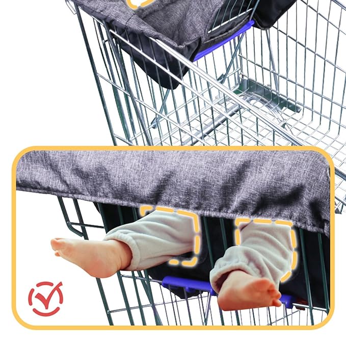 Foldable Portable Infant Shopping Cart Cover with 360 Protections for High Chairs and Restaurants Easy to Baby High Chair Replacement Part