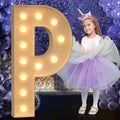 Marquee Letters 4 Feet Tall, 4FT Large Light up Letters P, Big Sign P with Warm White Light for Prom Birthday Wedding Proposal Engagement Graduation Party Backdrop Decorations