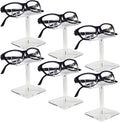 MOOCA 6 Pcs Acrylic Sunglasses Frame Stand, Sunglasses Rack Display, Eyewear Display Stand, Eyeglass Holder, 2 3/4 W X4 H in