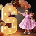 imprsv Marquee Light Up Letter S, Art Craft Kit for Party Decorations, 3FT White Foam Board Decor, Baby Shower, Wedding, Engagement Decorations