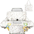 Shopping Cart Cover for Baby Girl Boy 2-in-1 High Chair Water Resistant High Chair Cover Black Flower Gender Neutral Cart Cover for Babies Padded Grocery Cart Cover for Baby