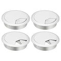 PATIKIL 3 Inch Desk Grommet, 4Pcs Cable Grommet Wire Management Cable Hole Cover Cord Organizer for Office Home Table Countertop, Silver
