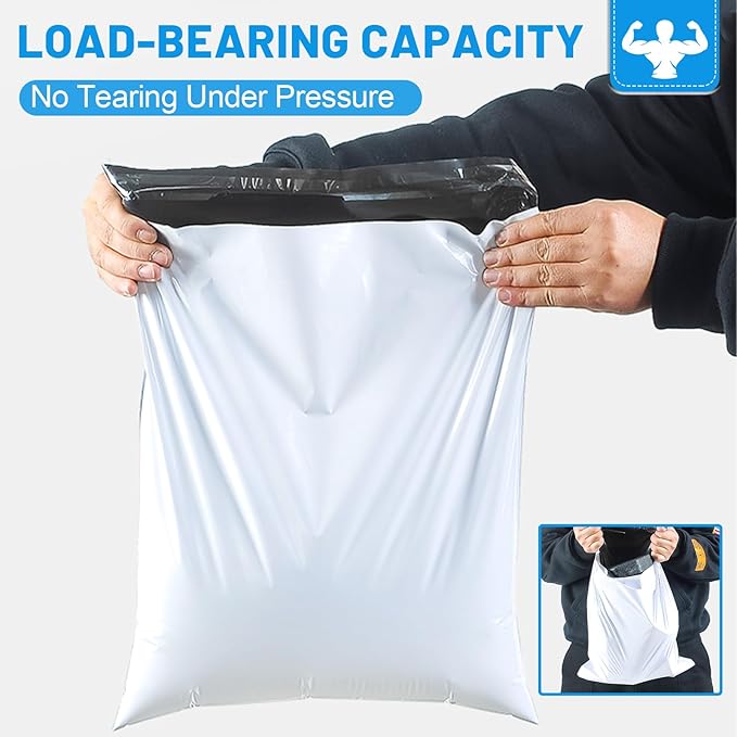 600 Pcs Poly Mailers Shipping Bags 10x13 Inch Packaging Clothes Polymailers Envelopes Mailing Package Self Seal Shipping Envelopes Waterproof Poly Bags Small Business Supplies Package White