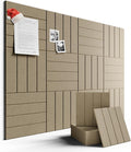Large Felt Bulletin Board 48" x 36" Cork Board Alternative-12 Pack with 70 Safe Removable Adhesive Tabs, Cork Boards for Walls for Home Office Classroom Pin Board-Earth Brown