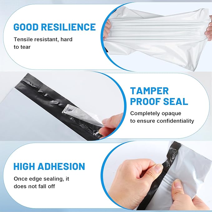 Poly Mailers Shipping Bags 10x13 inch 1200 Pack Packaging Clothes Polymailers Envelopes Mailing Mailer Package Polymailer Small Business Supplies Clothing Bag Polybags Packing White
