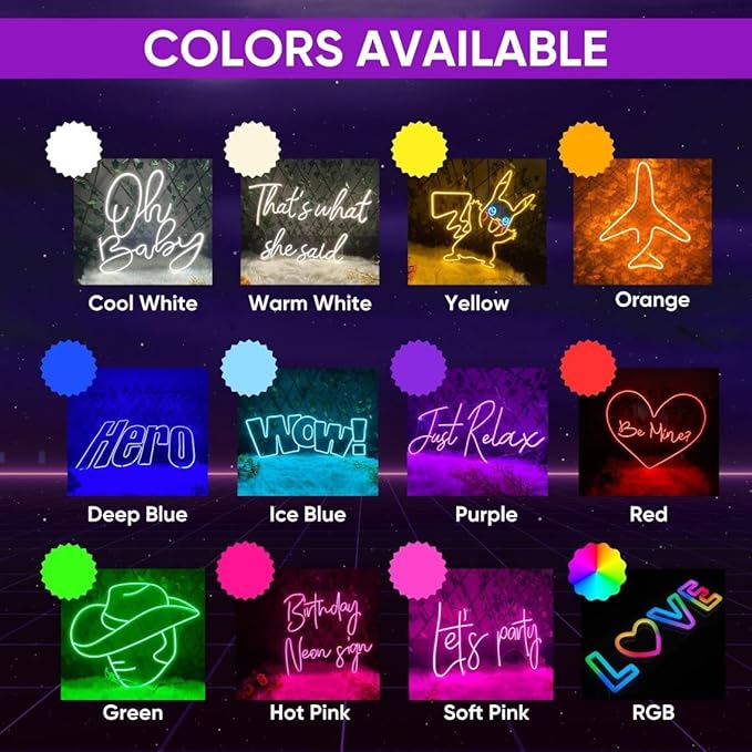 Custom Neon Sign LED Name Customizable for Wall Decor, Personalized Name Sign for Bedroom Wedding Birthday Party Gift Bar Girl Game Business Shop Logo Night Lights