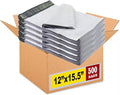 iMBAPrice (500-Pack) Poly Mailers 12x15.5 Inch Mid Size #5 White Color Poly Mailing Shipping Envelopes Bags, Self Seal Adhesive Waterproof and Tear Proof (Total 500 Bags)