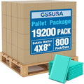 GSSUSA Teal Bubble Mailers 4x8 Inches 19200 Pack, Usable Size 4X7" Bubble Envelopes for Small Business, 1 Pallet Padded Envelope, Shipping Mailers, Packaging Bags, Mailing Envelopes, Shipping Supplies