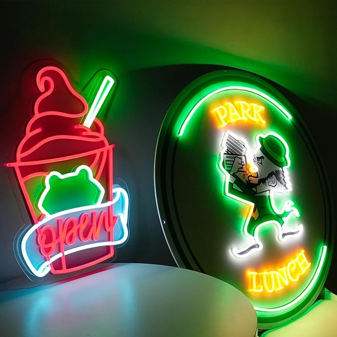 Custom Neon Sign with UV Print - Personalized LED Logo/Name Neon Light Wall Art for Home & Business, Salon, Studio Wall Decor (Image LoGo Custom)