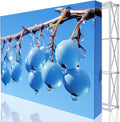 Customize Collapsible Pop Up Display Stand with Tension Fabric Banner for Trade Show Display Backdrop Booth,Exhibition,Conference,Weddings,Parties,Stores 7.5x10FT(Frame&Banner)