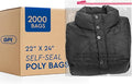 2000 Count - 22" x 24" Extra-Large Self Seal Poly Bags with Suffocation Warning, 1.5 Mil, Clear Polybags with Resealable Adhesive Strip for Shipping & Packaging Clothing, T Shirts & Sweaters. GPI