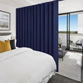 Hiasan Patio Sliding Door Room Divider Curtain Privacy Blackout Thermal Insulated Curtains with Back Tab & Rod Pocket for Bedroom Partition, Living Room Shared Office(100 x 96 Inches, Navy Blue)