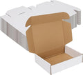 MEBRUDY 8x6x2 Inches Small Shipping Boxes Pack of 50, White Corrugated Cardboard Mailer Boxes for Packaging Small Business