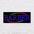 LED Barber Sign for Retail Business Displays |Advertising Electronic Light Up Sign for Windows Walls |11"H x 27"W x 2"D