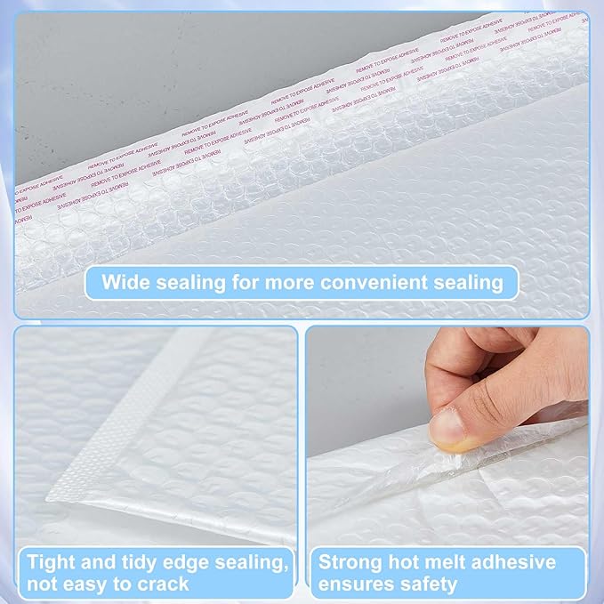 Ireer 15 Pack Extra Large 14 x 19" Bubble Mailers Poly Padded Envelopes Cushioned Mailing Envelopes Bubble Padded Mailers Self Adhesive Waterproof Shipping Bags for Business Christmas Gift Packaging