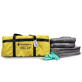 1 Flashdry Portable Complete Spill Kits Includes Yellow Duffle, Bag Tag, 15 Spill Absorbent Pads, 2 3" x4' Sorbent Socks, Disposal Bags, Nitrile Gloves