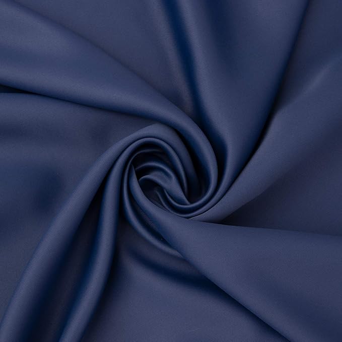 BGment Sliding Door Curtains for Living Room 1 Panel, Blackout Curtains 84 Inch Length Thermal Insulated and Soundproof Window Curtain Drapes for Bedroom, Navy Blue, Each Extra Wide Curtains 120 Inch