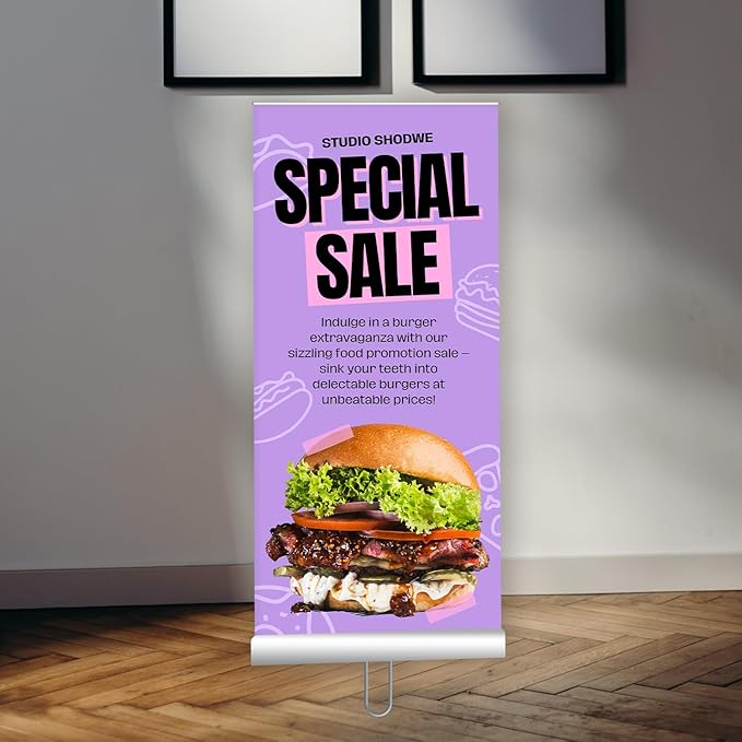 BillyPrint Custom Retractable Banners 2-Sided 31.5x71in with Stand, Customizable Sign for Business, Corporate Events, Advertising - Customized Prints with Travel Bag - 1 unit