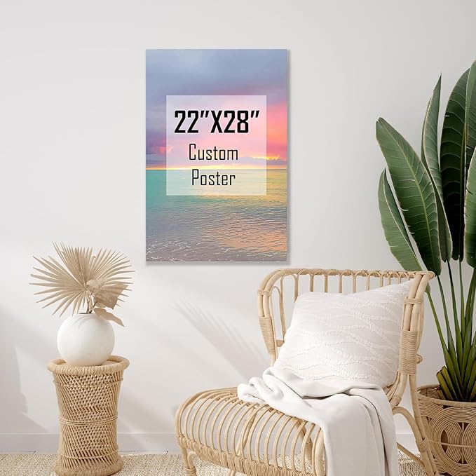 ZXDZSM Personalized Custom Canvas Poster (Unframe,22"X28"): Upload Your Image/Photo - Custom Personalized Photo to Poster Printing, Wall Art Prints ﻿