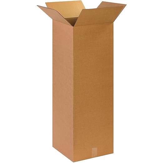 BOX USA 14 x 14 x 36 Corrugated Cardboard Boxes, Tall 14"L x 14"W x 36"H, Pack of 15 | Shipping, Packaging, Moving, Storage Box for Home or Business, Strong Wholesale Bulk Boxes