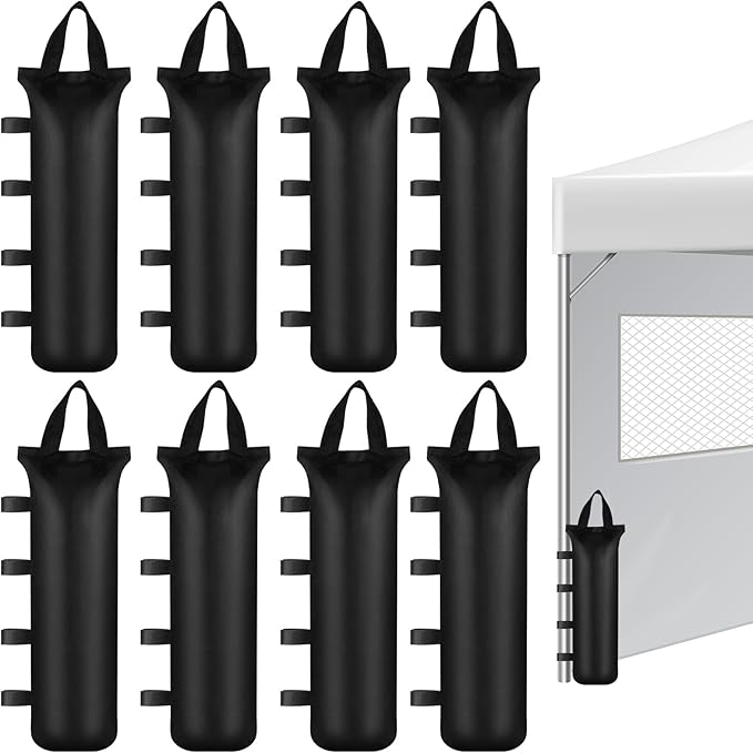 8Pcs Sand Bags for Weight 176LBS Heavy Duty Sandbags for Canopy Legs Pop up Canopy Weight Bags for Tent Outdoor Fixed Advertising Sunshade (Without Sand)