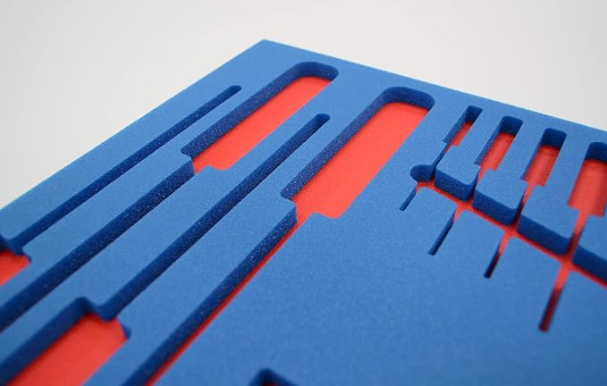 5S Tool Box Shadow Foam Organizers (2 Color) FITS Craftsman Model# 113668 (16.5" x 36.75", Blue Top/Red Bottom)…