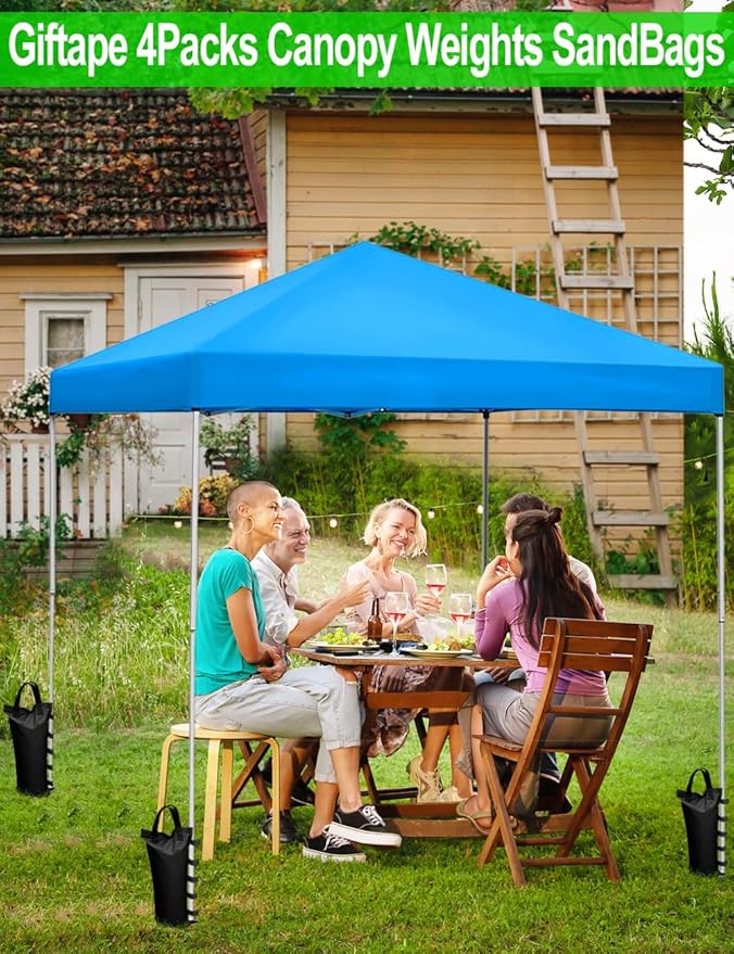120LBS Extra Large Heavy Duty Canopy Weights Sand Bags for Ez Pop Up Canopy Tent Gazebo Outdoor Instant Sun Shelter Patio Umbrella, Upgraded 5 Full-Sized Magic Stick and 2 Nylon Handles, 4Pack