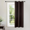ChrisDowa Small Window Curtains 40 inches Long for Bedroom - Grommet Short Thermal Insulated Room Darkening Curtains for Kitchen (1 Panel, Brown, 29 x 40 Inch)