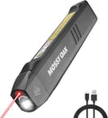 Mossy Oak Rechargeable Flat Flashlight, 1200LM Pocket Work Light with Red Light Beam, Magnetic Base & Clip, Slim 5-Mode LED Flashlight for EDC, Outdoor & Home Use - Idea Christmas Gift for Men
