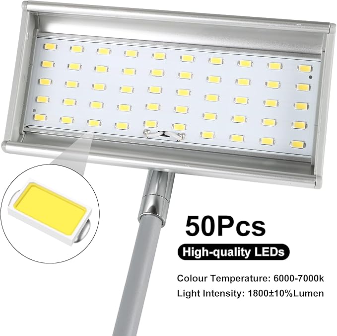 SUNLITOPTOTrade Show Lights LED Display and Wall Washer Exhibit Arm Lighting, POP UP Connectable Lights Included Clamps, Mounting Brackets, Power Cables, Connect Cables (2pcs Grey)