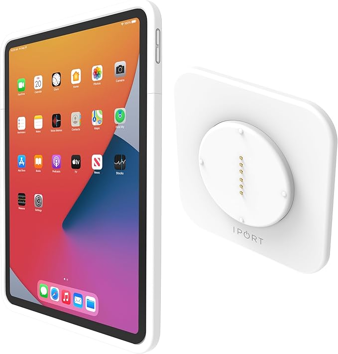 IPORT Connect PRO Complete WallStation System - Includes 10.2 iPad case Compatible with 9th, 8th, and 7th Generation iPads (White) + WallStation (White)