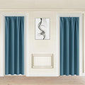 JIUZHEN Blackout Doorway Curtains 80 inch Length - 2 Panels Thermal Insulated Privacy Soundproof Rod Pocket Closet Door Curtains Room Divider for Bedroom,Office, 42 x 80 inches, Stone Blue