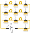 LEDIARY 100FT LED Construction String Lights, 100W 10000LM String Work Light, Linkable Temporary Lighting for Jobsite, Patio, Indoor, Outdoor-ETL Listed