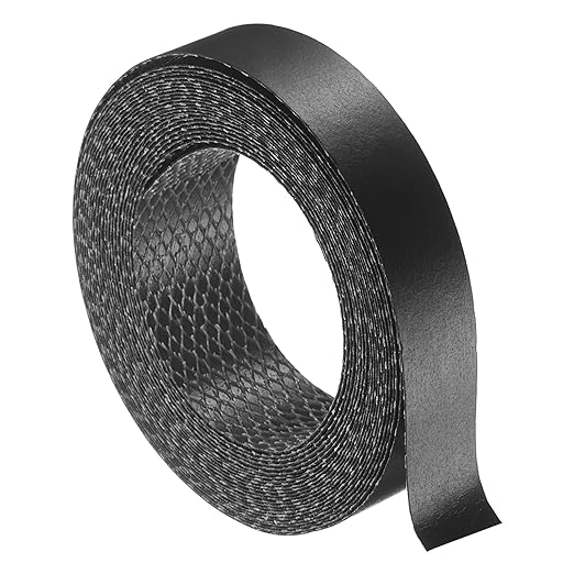uxcell Black Edge Banding Tape, 3/4 Inch x 10ft Pre-Glued Flexible Veneer Edge Edging Strips Wood Tape for Cabinet Repair and Furniture Restoration