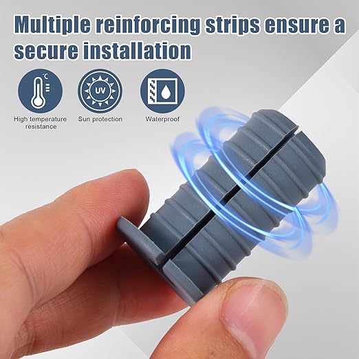 6pcs 3/4 Inch/19mm Cable Grommets for Starlink, Split Wall Feed Through Bushings Anti-Slip Cable Routing Kit for Ethernet/TV Wires Waterproof Cord Protection Accessories (Gray)