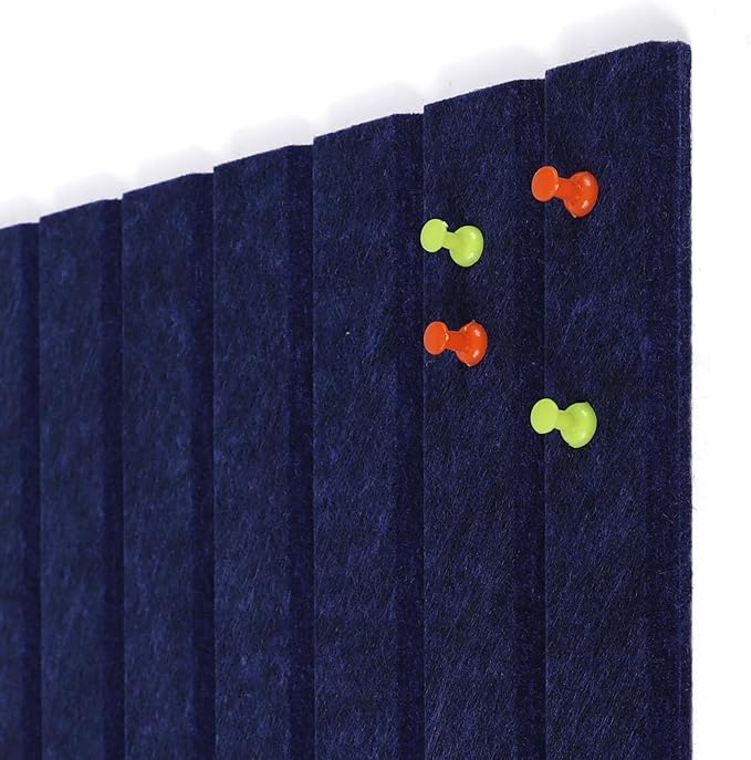 Large Felt Bulletin Board 47x47 Inch, 16pcs Peel and Stick Felt Wall Tiles Modern Push Pin Board for Wall Organization