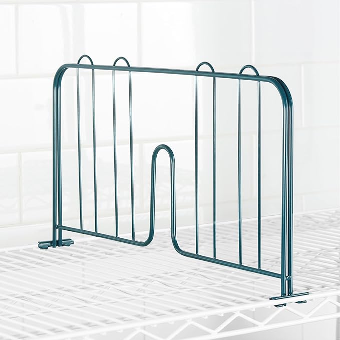 APLSS 4 Pack 18" Width Green Epoxy Shelf Divider for Wire Shelving, Dry&Wet Storage, NSF Certified