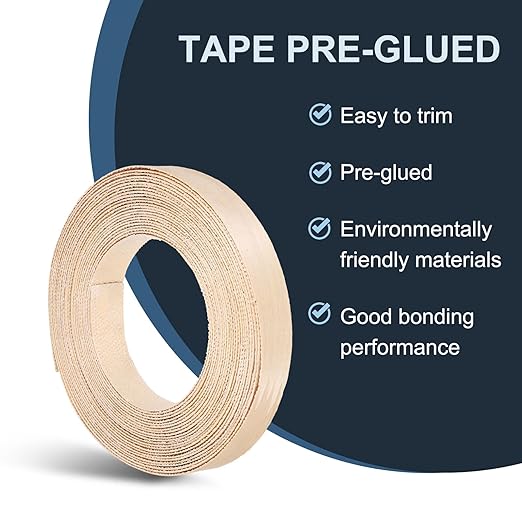 PATIKIL Maple Edge Banding, 3/4 Inch x 25 ft Wood Veneer Tape Pre-glued Flexible Plywood Edge Banding with Hot Melt Adhesive for Furniture Restoration