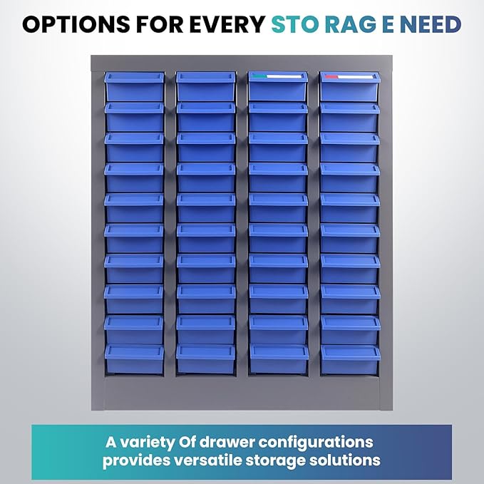40 Drawers Parts Cabinet for Nuts, Bolts, Screws, Nut and Bolt Organizer with ABS Material Drawer, Bolt Bin Tool Storage Cabinet in Workshop, Garage, Office (40 Drawers)